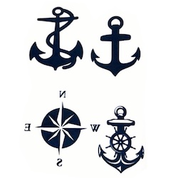 originální námořnické tetovačky na party