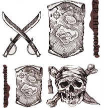 originální tetovačky s pirátskými a rebelskými motivy